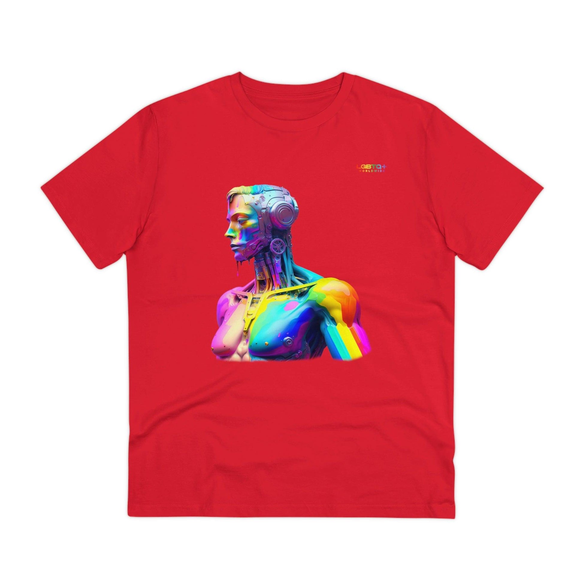 LGBTQWorldwide - ,,GLÜCKLICHER ROBOTER" ai, Cotton, Crew neck, DTG, Eco-friendly, Men's Clothing, Organic, Recycled, Regular fit, Sustainable, T-shirts, Unisex, Valentine's Day Picks, Vegan, Women's Clothing lgbtq Bekleidung Accessoires unisex Zubehör