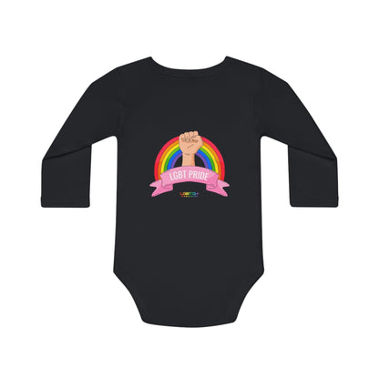 LGBTQWorldwide - ,,PRIDE" Organischer Baby Strampler Baby, Baby Clothing, Bodysuits, Cotton, DTG, Kids' Clothing, Organic lgbtq Bekleidung Accessoires unisex Zubehör