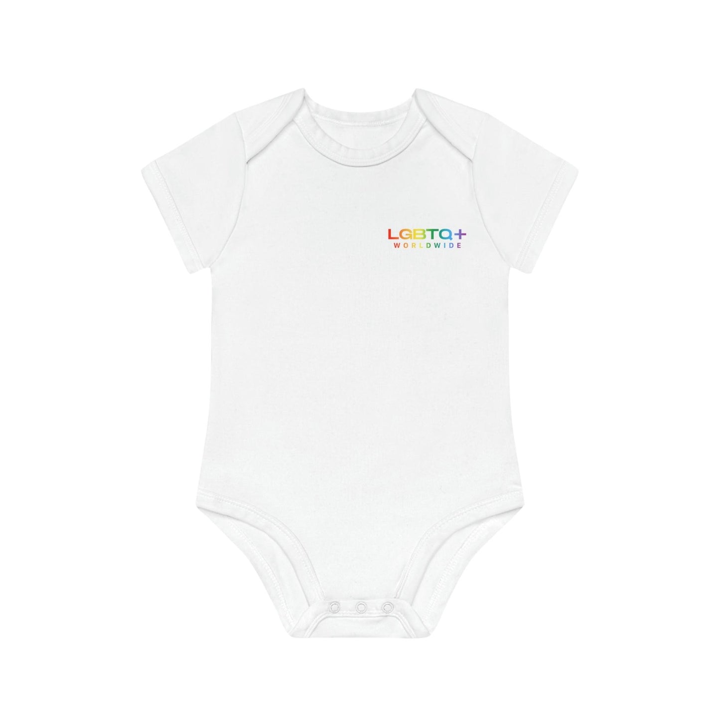 LGBTQWorldwide - ,,HAPPY ALIEN" Baby Organic Short Sleeve Bodysuit baby, Baby Clothing, DTG, Kids' Clothing, Onesies lgbtq Bekleidung Accessoires unisex Zubehör