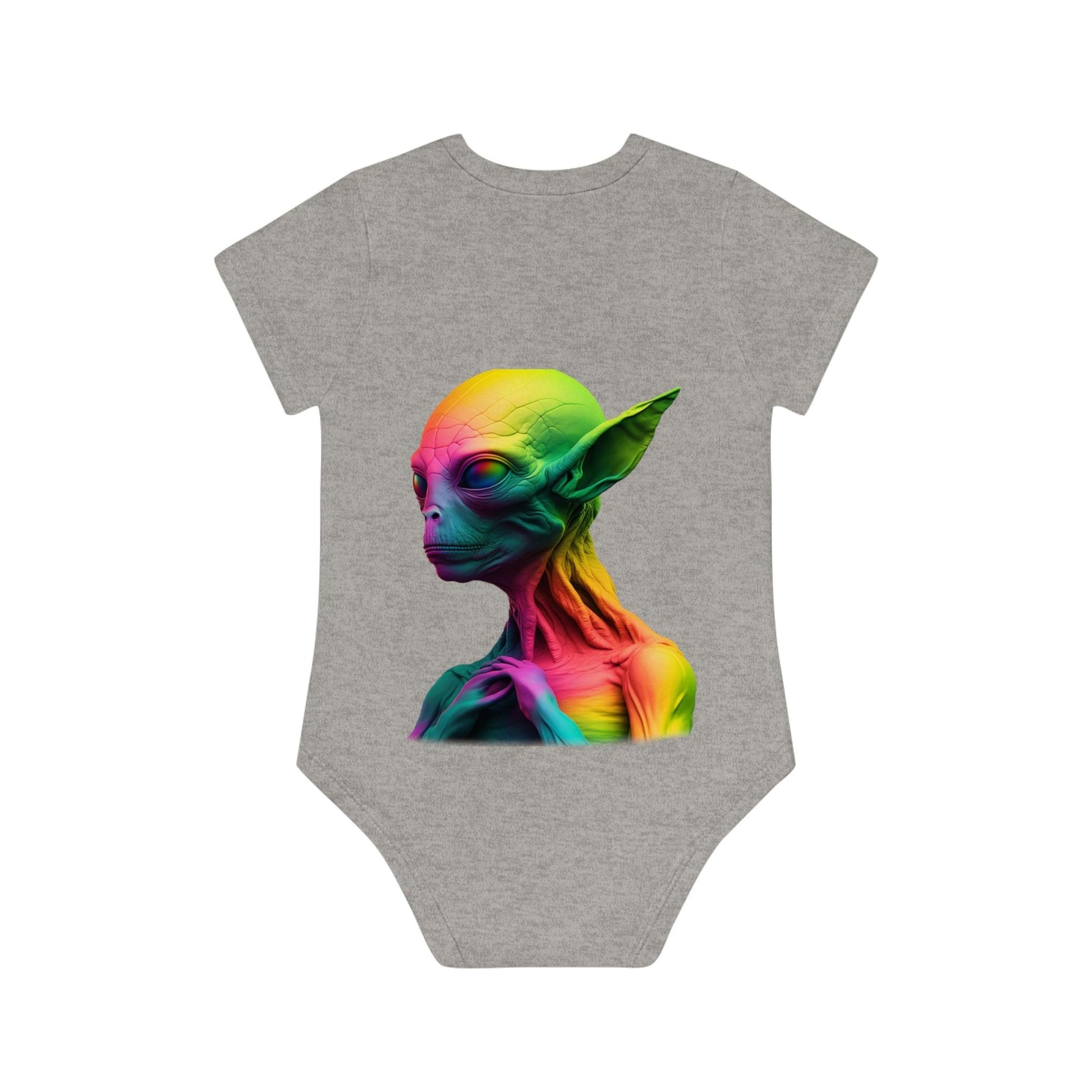 LGBTQWorldwide - ,,HAPPY ALIEN" Baby Organic Short Sleeve Bodysuit baby, Baby Clothing, DTG, Kids' Clothing, Onesies lgbtq Bekleidung Accessoires unisex Zubehör