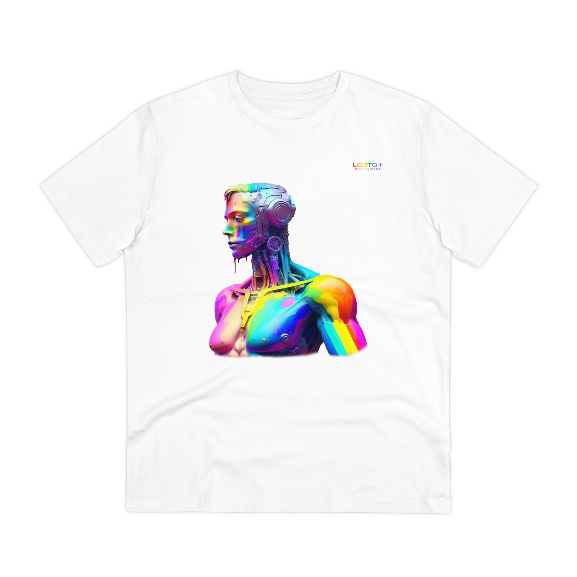 LGBTQWorldwide - ,,GLÜCKLICHER ROBOTER" ai, Cotton, Crew neck, DTG, Eco-friendly, Men's Clothing, Organic, Recycled, Regular fit, Sustainable, T-shirts, Unisex, Valentine's Day Picks, Vegan, Women's Clothing lgbtq Bekleidung Accessoires unisex Zubehör