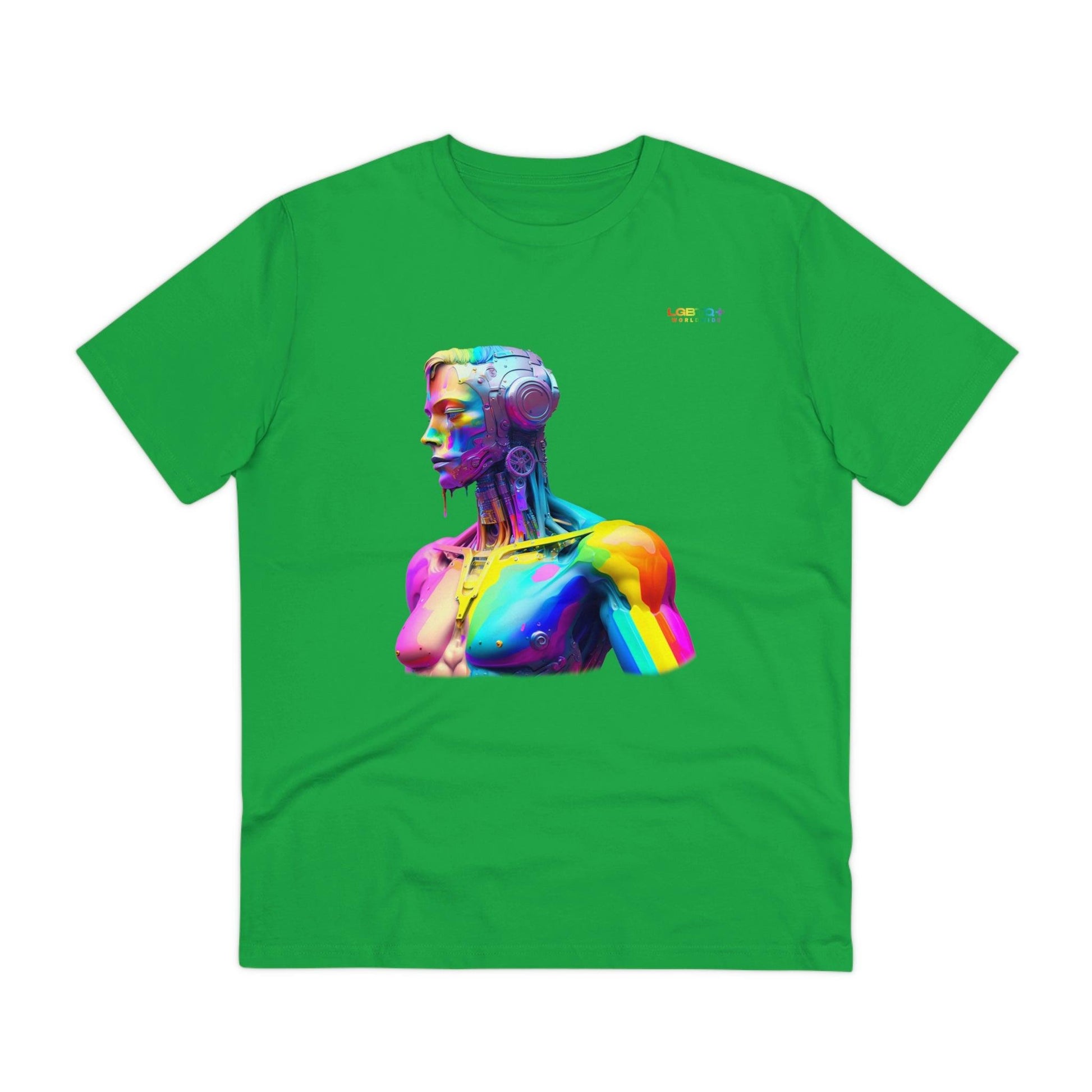 LGBTQWorldwide - ,,GLÜCKLICHER ROBOTER" ai, Cotton, Crew neck, DTG, Eco-friendly, Men's Clothing, Organic, Recycled, Regular fit, Sustainable, T-shirts, Unisex, Valentine's Day Picks, Vegan, Women's Clothing lgbtq Bekleidung Accessoires unisex Zubehör