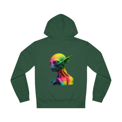 LGBTQWorldwide - ,,GLÜCKLICHES ALIEN" ai, DTG, Eco-friendly, Hoodies, Men's Clothing, Recycled, Unisex, Vegan, Women's Clothing lgbtq Bekleidung Accessoires unisex Zubehör