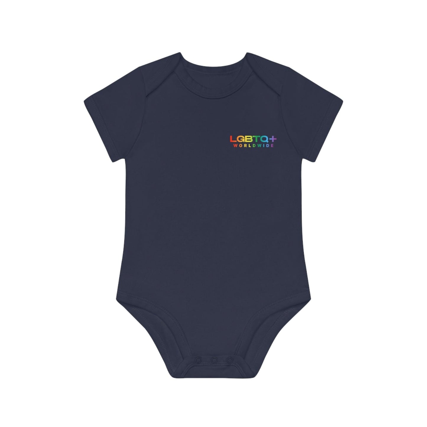 LGBTQWorldwide - ,,HAPPY ALIEN" Baby Organic Short Sleeve Bodysuit baby, Baby Clothing, DTG, Kids' Clothing, Onesies lgbtq Bekleidung Accessoires unisex Zubehör