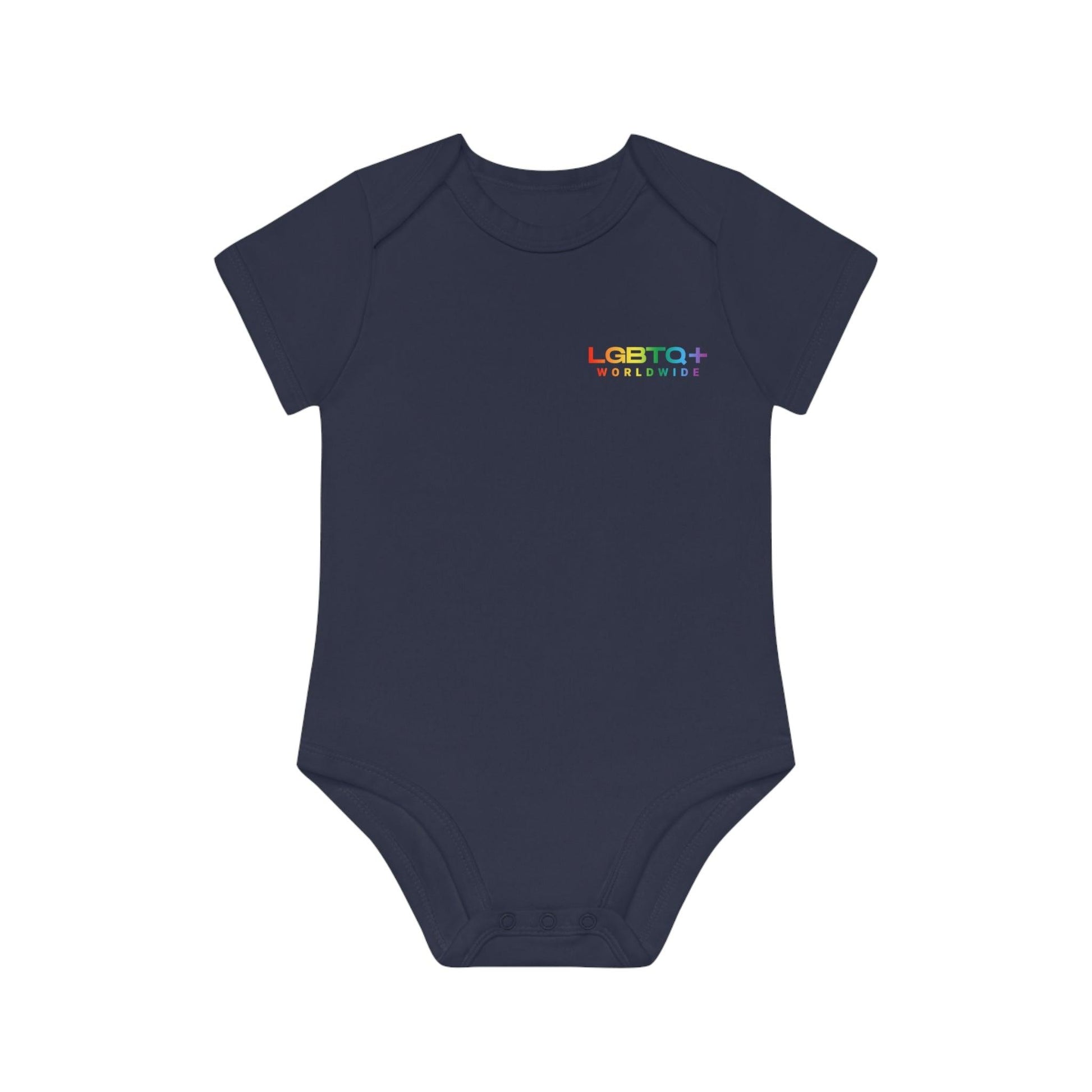 LGBTQWorldwide - ,,HAPPY ALIEN" Baby Organic Short Sleeve Bodysuit baby, Baby Clothing, DTG, Kids' Clothing, Onesies lgbtq Bekleidung Accessoires unisex Zubehör