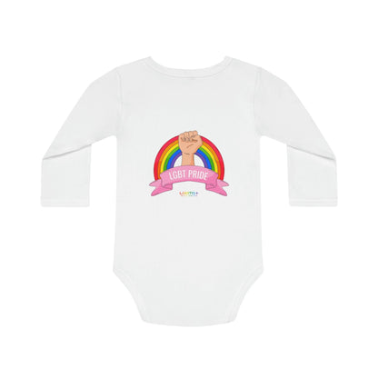 LGBTQWorldwide - ,,PRIDE" Organischer Baby Strampler Baby, Baby Clothing, Bodysuits, Cotton, DTG, Kids' Clothing, Organic lgbtq Bekleidung Accessoires unisex Zubehör