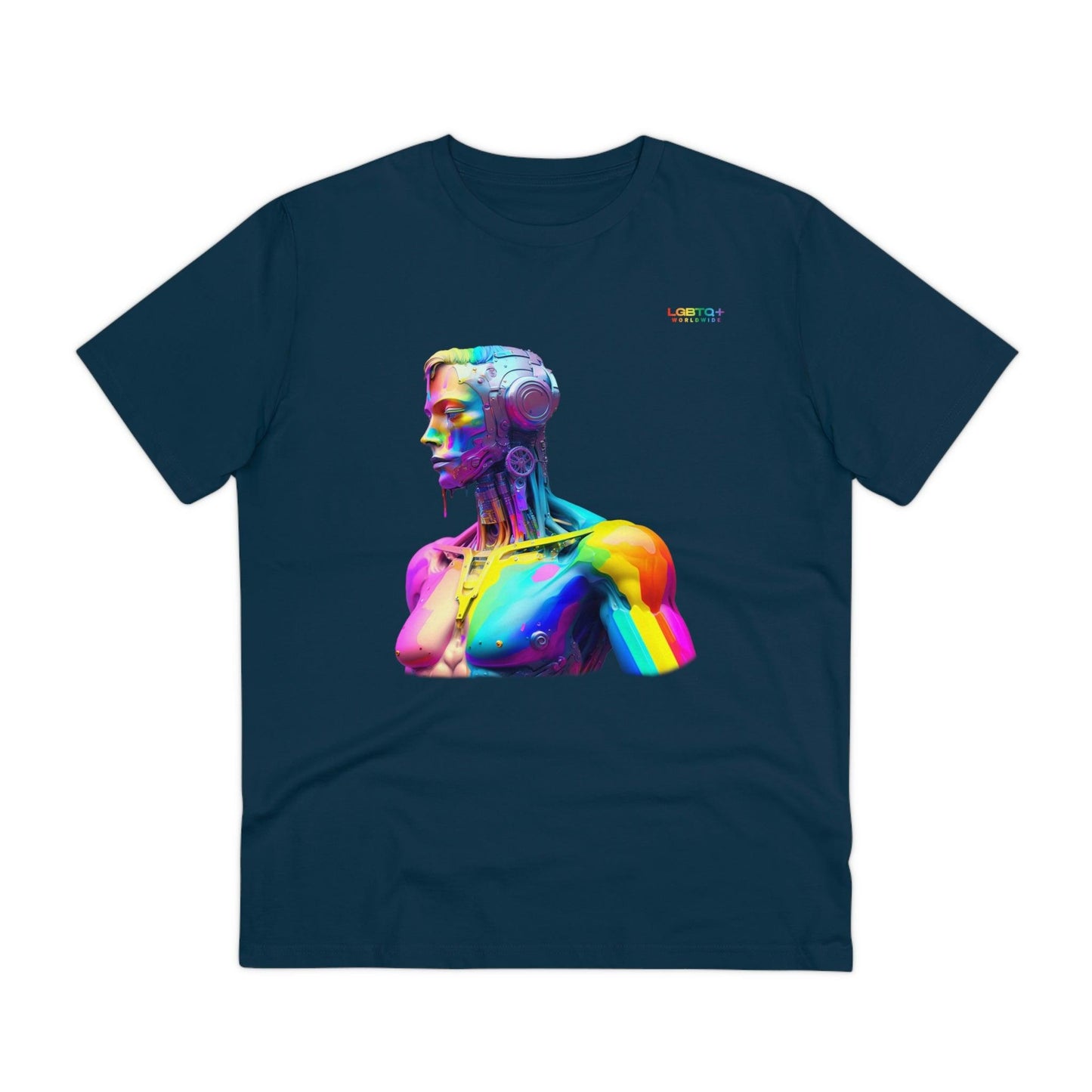 LGBTQWorldwide - ,,GLÜCKLICHER ROBOTER" ai, Cotton, Crew neck, DTG, Eco-friendly, Men's Clothing, Organic, Recycled, Regular fit, Sustainable, T-shirts, Unisex, Valentine's Day Picks, Vegan, Women's Clothing lgbtq Bekleidung Accessoires unisex Zubehör