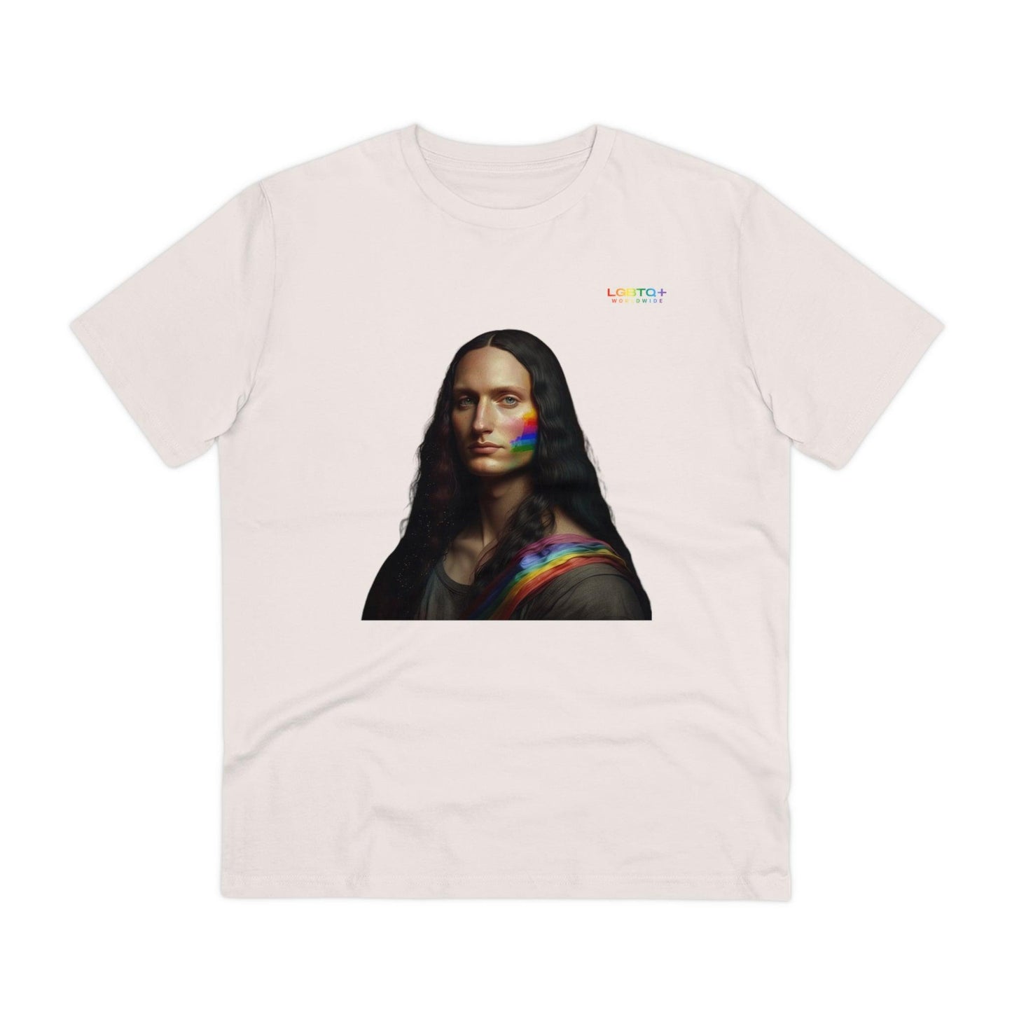 LGBTQWorldwide - ,,MONA LISA" ai, Cotton, Crew neck, DTG, Eco-friendly, Men's Clothing, Organic, Recycled, Regular fit, Sustainable, T-shirts, Unisex, Valentine's Day Picks, Vegan, Women's Clothing lgbtq Bekleidung Accessoires unisex Zubehör