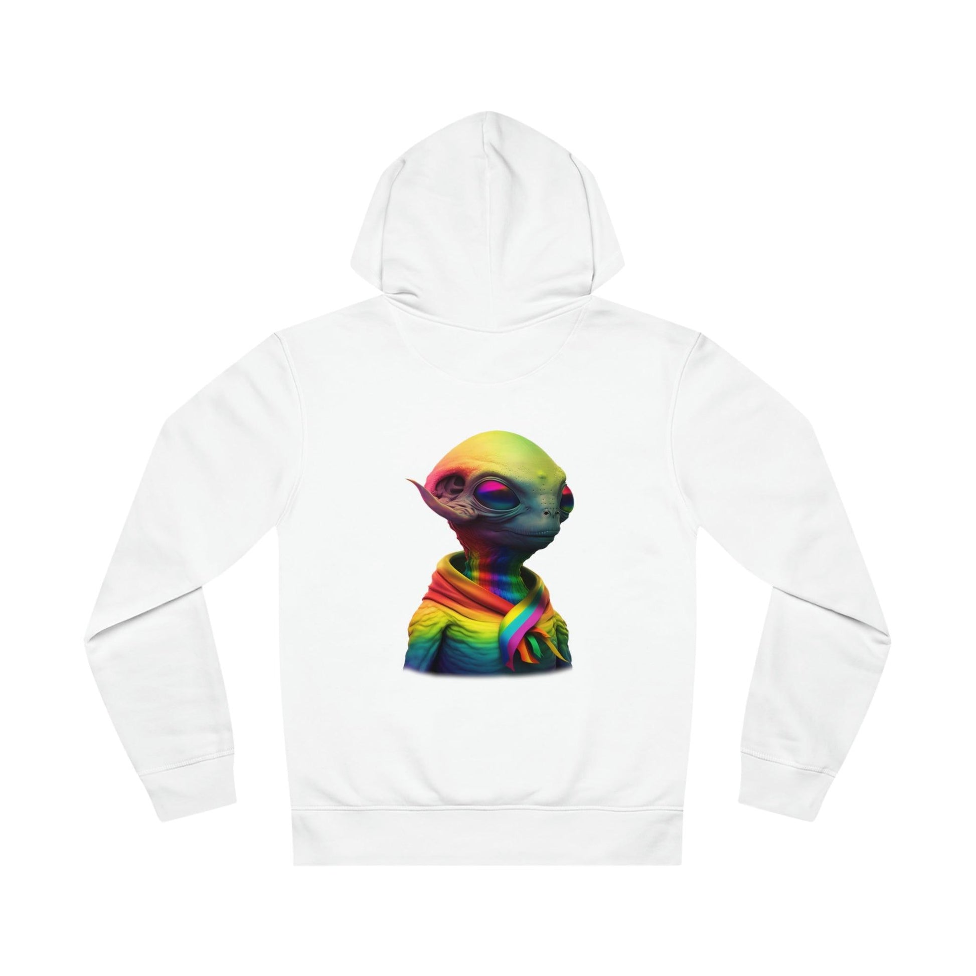 LGBTQWorldwide - ,,GLÜCKLICHES ALIEN" ai, DTG, Eco-friendly, Hoodies, Men's Clothing, Recycled, Unisex, Vegan, Women's Clothing lgbtq Bekleidung Accessoires unisex Zubehör