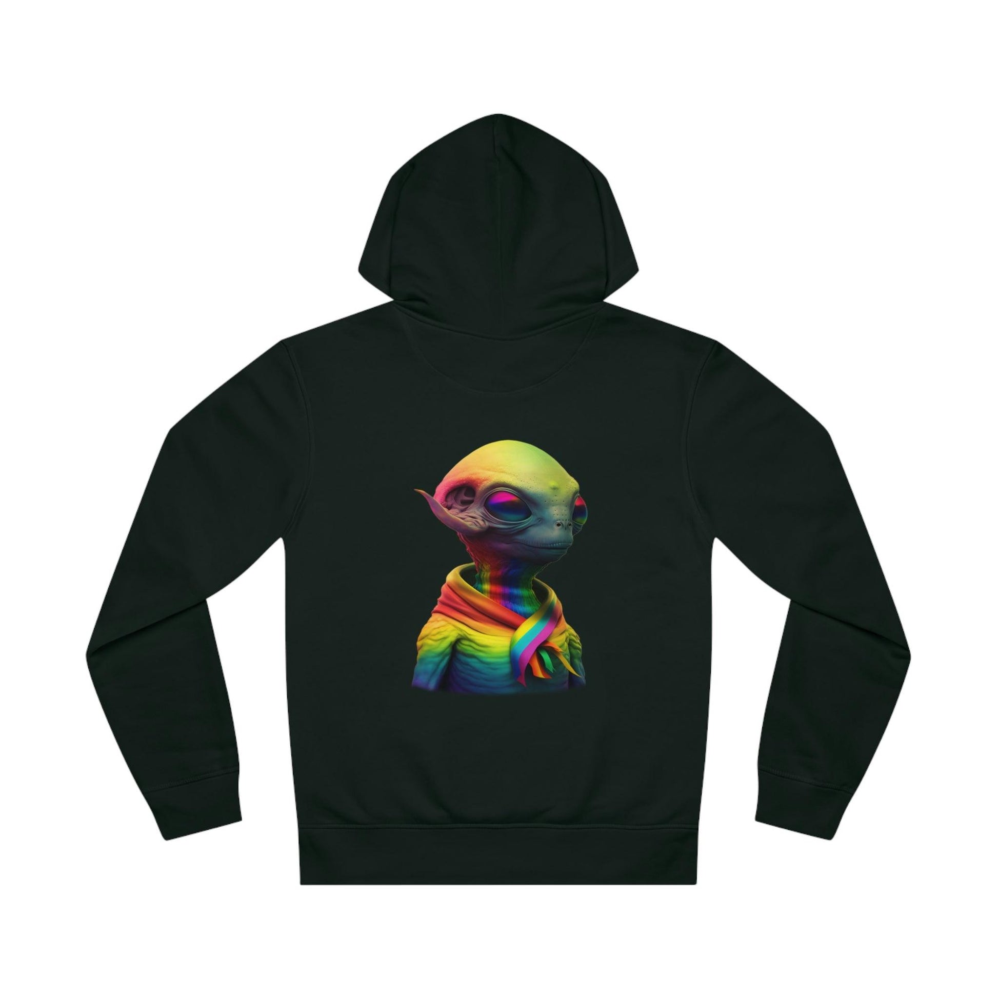 LGBTQWorldwide - ,,GLÜCKLICHES ALIEN" ai, DTG, Eco-friendly, Hoodies, Men's Clothing, Recycled, Unisex, Vegan, Women's Clothing lgbtq Bekleidung Accessoires unisex Zubehör