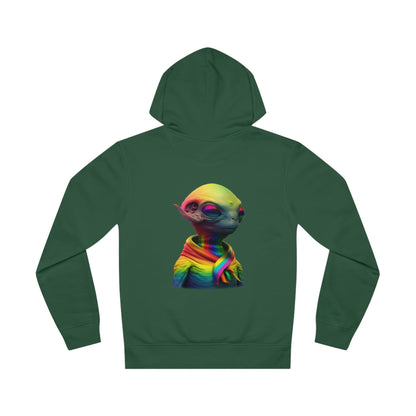 LGBTQWorldwide - ,,GLÜCKLICHES ALIEN" ai, DTG, Eco-friendly, Hoodies, Men's Clothing, Recycled, Unisex, Vegan, Women's Clothing lgbtq Bekleidung Accessoires unisex Zubehör