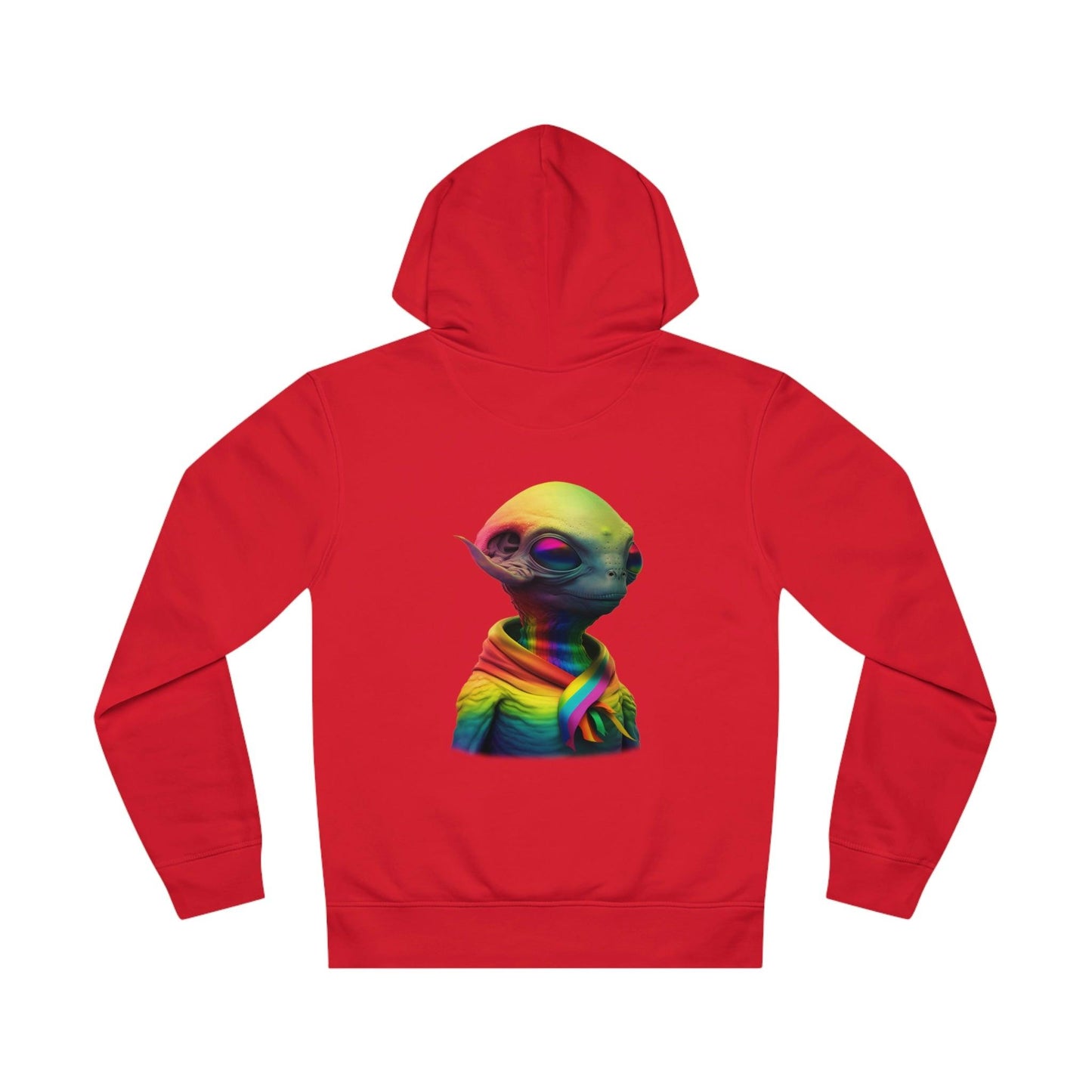 LGBTQWorldwide - ,,GLÜCKLICHES ALIEN" ai, DTG, Eco-friendly, Hoodies, Men's Clothing, Recycled, Unisex, Vegan, Women's Clothing lgbtq Bekleidung Accessoires unisex Zubehör