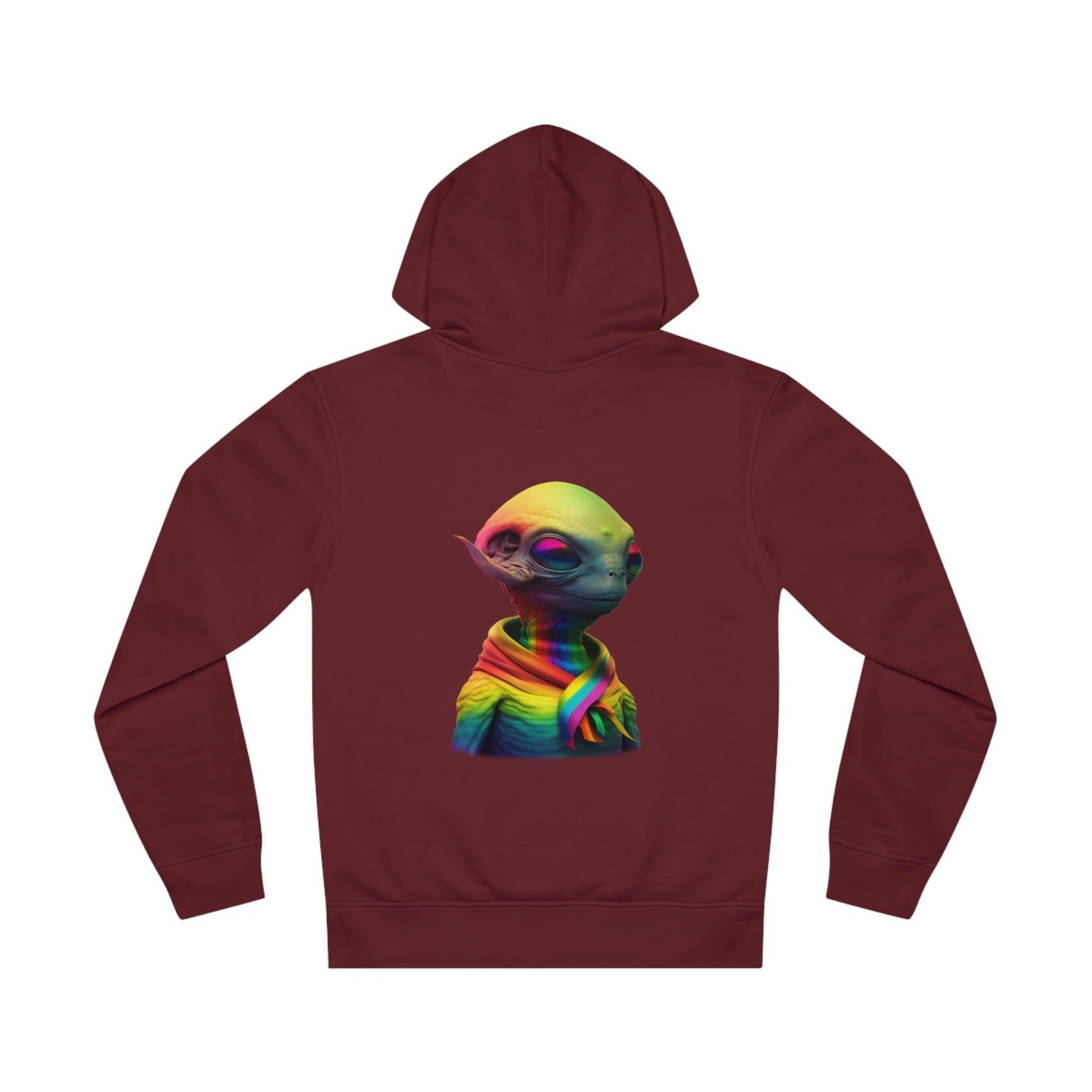 LGBTQWorldwide - ,,GLÜCKLICHES ALIEN" ai, DTG, Eco-friendly, Hoodies, Men's Clothing, Recycled, Unisex, Vegan, Women's Clothing lgbtq Bekleidung Accessoires unisex Zubehör