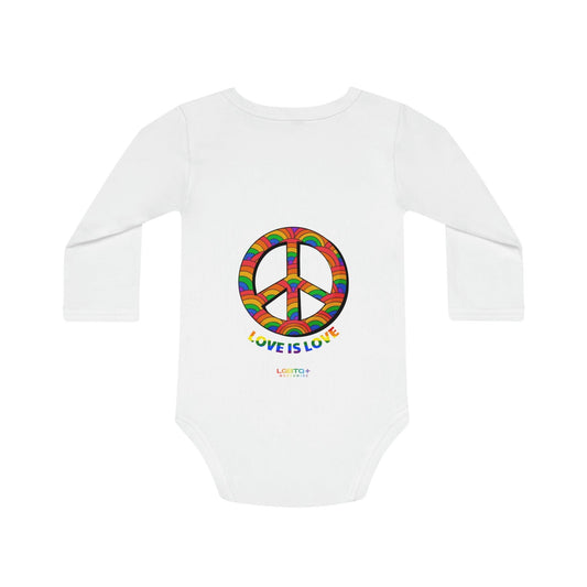 LGBTQWorldwide - ,,LOVE IS LOVE" Organischer Baby Strampler Baby, Baby Clothing, Bodysuits, Cotton, DTG, Kids' Clothing, Organic lgbtq Bekleidung Accessoires unisex Zubehör