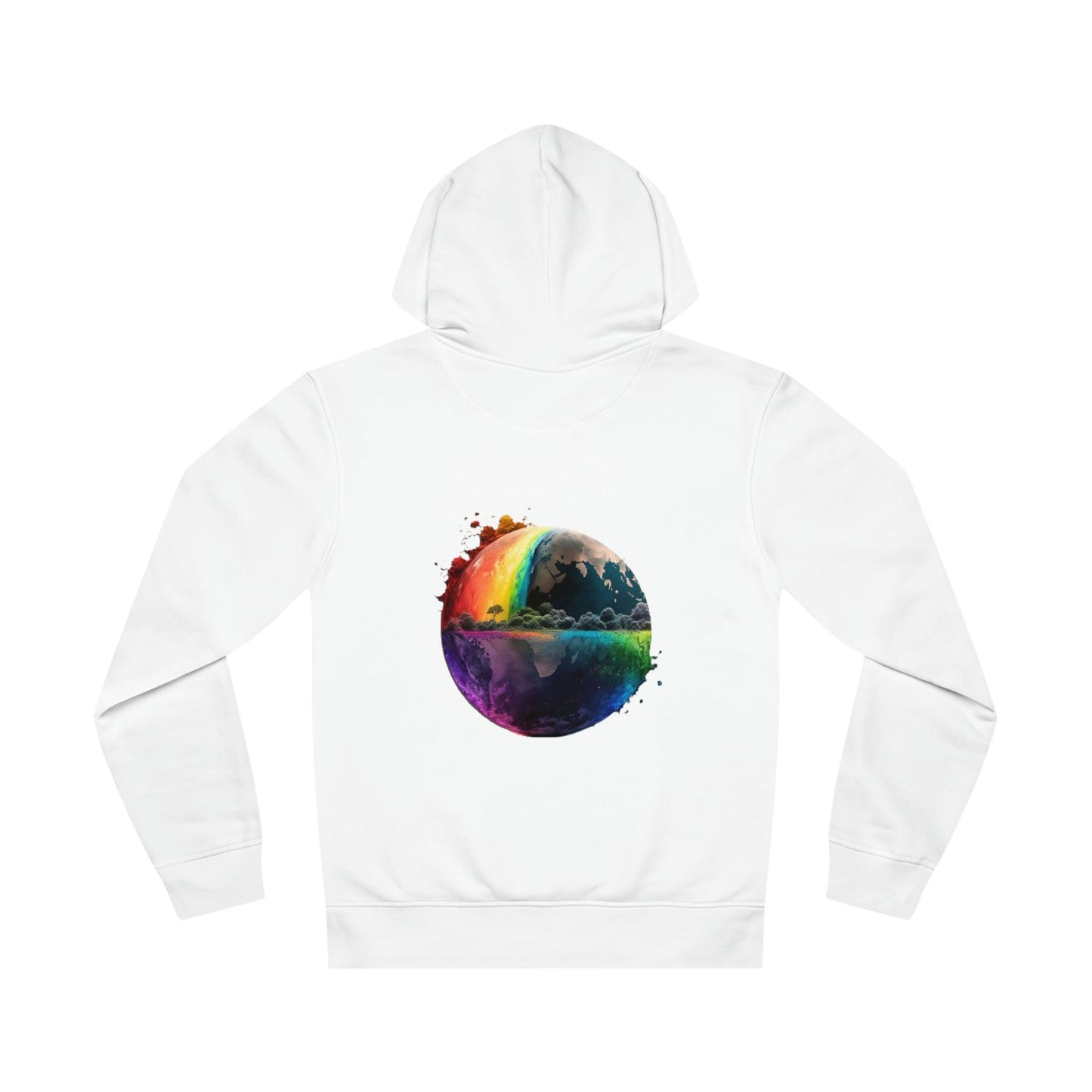 LGBTQWorldwide - ,,REGENBOGEN WELT" ai, DTG, Eco-friendly, Hoodies, Men's Clothing, Recycled, Unisex, Vegan, Women's Clothing lgbtq Bekleidung Accessoires unisex Zubehör