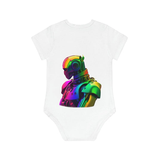 LGBTQWorldwide - ,,ROBOT" Baby Organic Short Sleeve Bodysuit baby, Baby Clothing, DTG, Kids' Clothing, Onesies lgbtq Bekleidung Accessoires unisex Zubehör