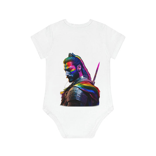 LGBTQWorldwide - ,,SAMURAI" Baby Organic Short Sleeve Bodysuit baby, Baby Clothing, DTG, Kids' Clothing, Onesies lgbtq Bekleidung Accessoires unisex Zubehör