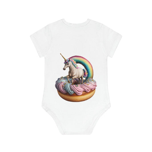 LGBTQWorldwide - ,,UNICORN" Baby Organic Short Sleeve Bodysuit baby, Baby Clothing, DTG, Kids' Clothing, Onesies lgbtq Bekleidung Accessoires unisex Zubehör